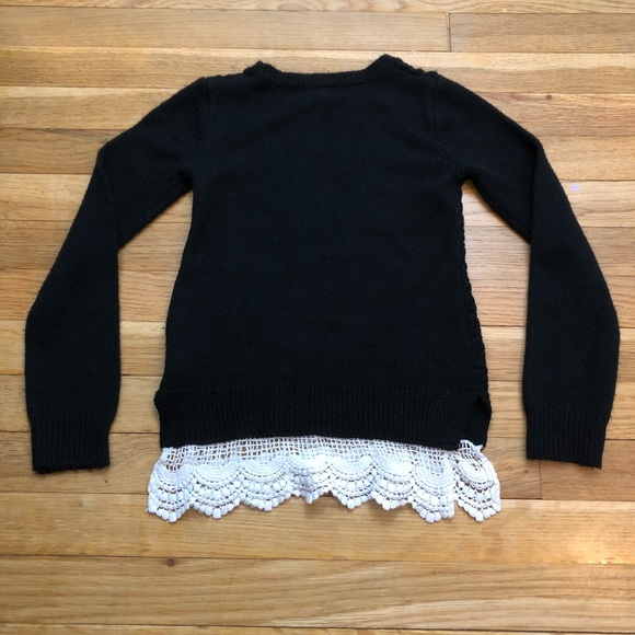 Girls black sweater with elephant stitching - Picture 4 of 4